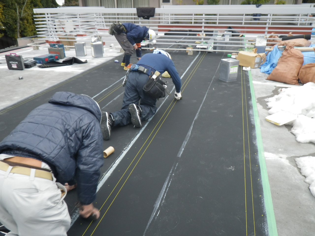  福島県知事公舎の屋上防水