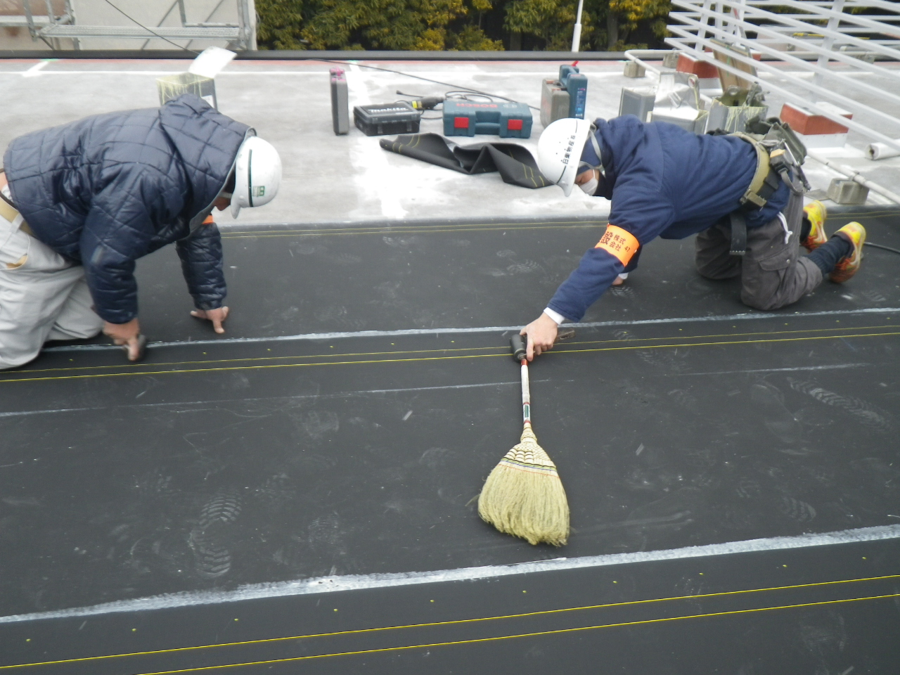  福島県知事公舎の屋上防水